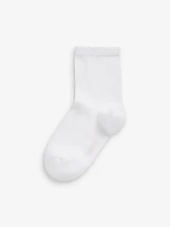 Next 10 Pack Cotton Rich School Ankle Socks White Best