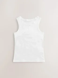 Next White 10 Pack Lace Trim Vest (1.5-16yrs) Sale