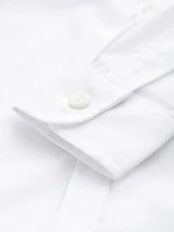 Next White 2 Pack Long Sleeve Stretch School Shirts (3-16yrs) Sale