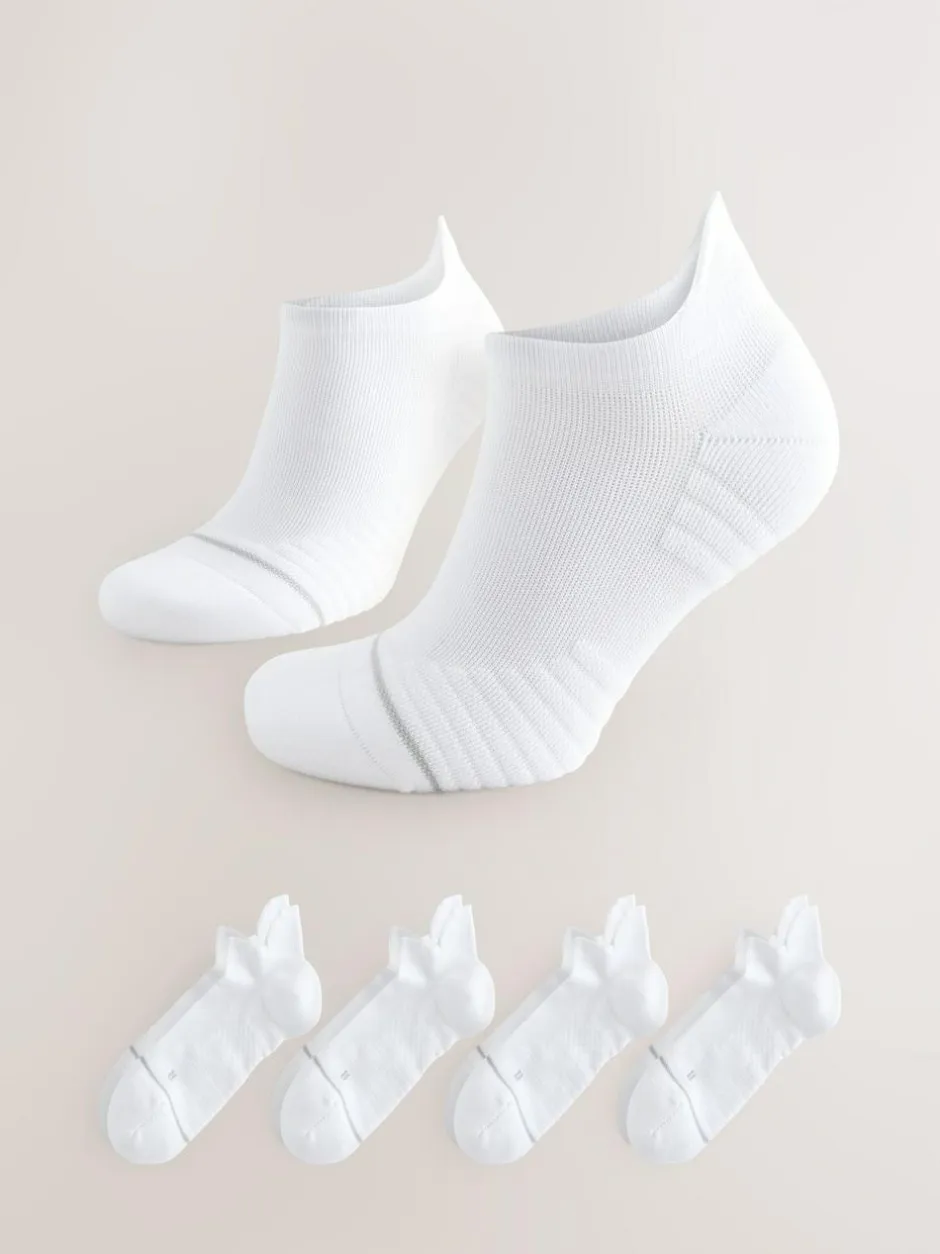 Next Active Cushioned Sports Trainer Socks 4 Pack White Sale