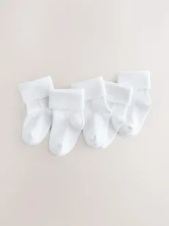 Next Baby Roll Top Socks (0mths-2yrs) White