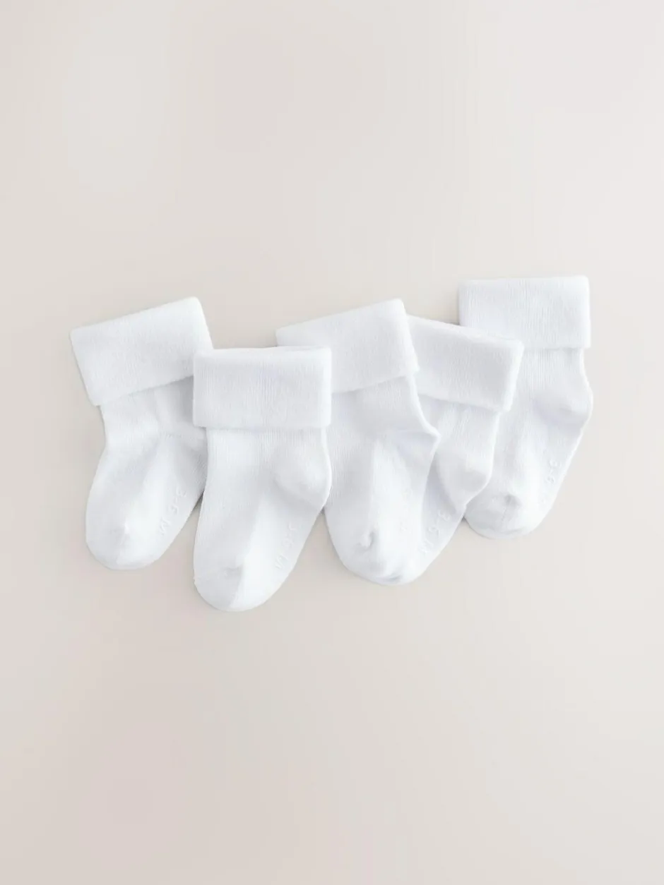 Next Baby Roll Top Socks (0mths-2yrs) White