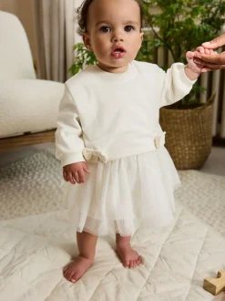 Next Baby Twofer Mesh Dress (0mths-2yrs) White Discount