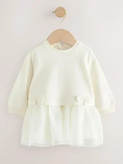 Next Baby Twofer Mesh Dress (0mths-2yrs) White Discount