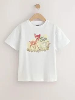 Next White Bambi Oversized Graphic T-Shirt (3-16yrs) Sale