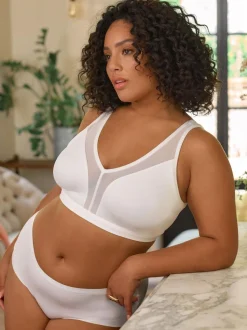 Next B-H Total Support Non Wire Ultimate Comfort Bra White Outlet
