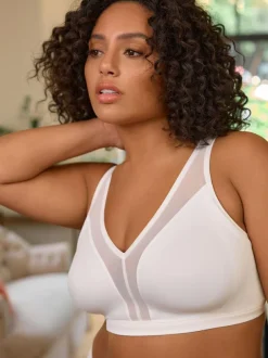 Next B-H Total Support Non Wire Ultimate Comfort Bra White Outlet