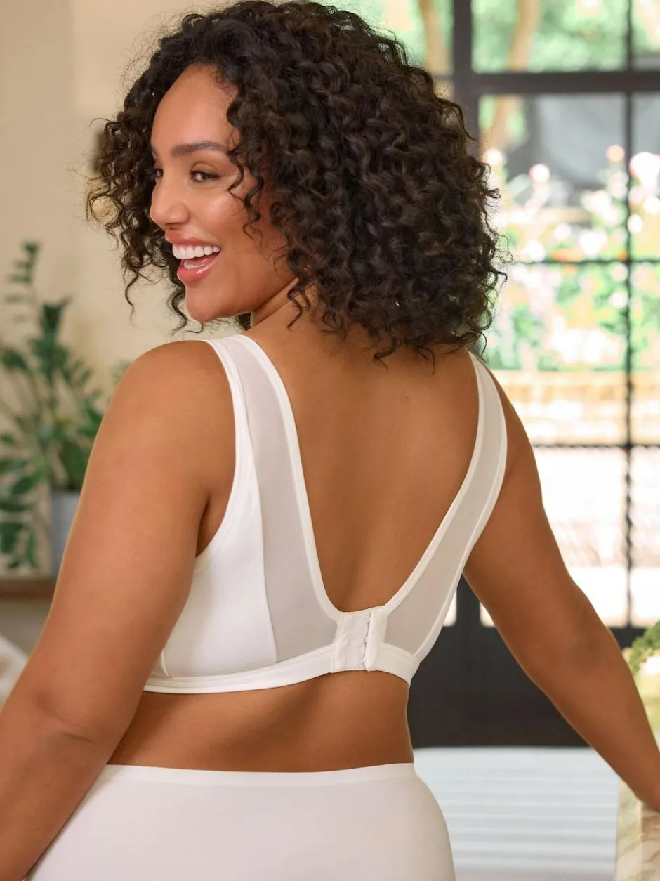 Next B-H Total Support Non Wire Ultimate Comfort Bra White Outlet