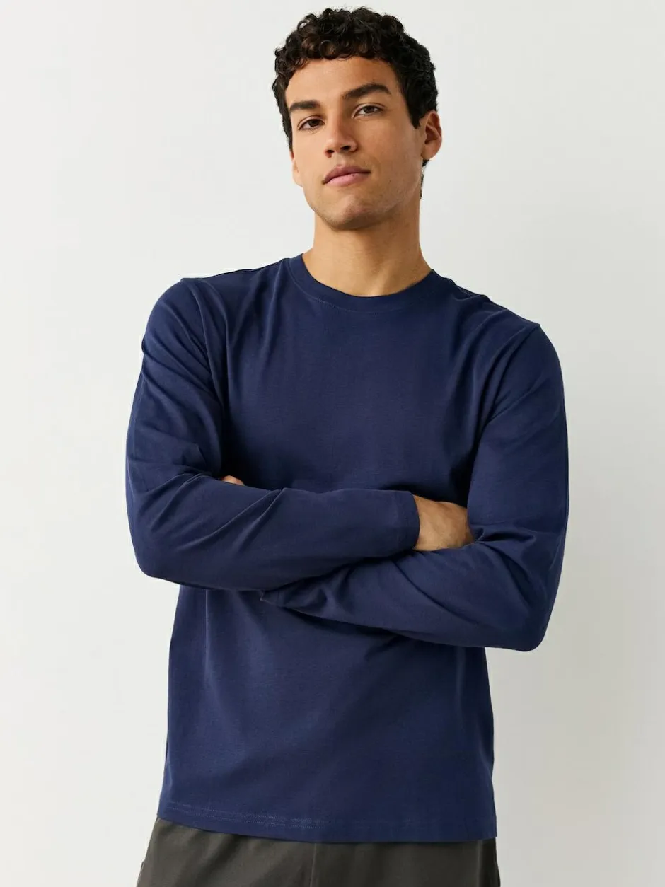Next Long Sleeve Layering T-Shirts 5 Pack White/ Black/ Grey/ Navy Blue Online
