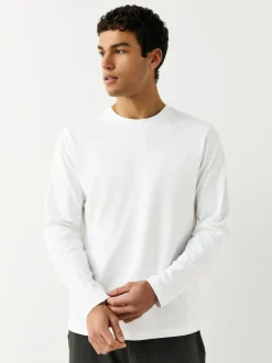 Next Long Sleeve Layering T-Shirts 5 Pack White/ Black/ Grey/ Navy Blue Online