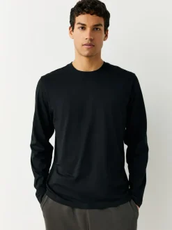 Next Long Sleeve Layering T-Shirts 5 Pack White/ Black/ Grey/ Navy Blue Online