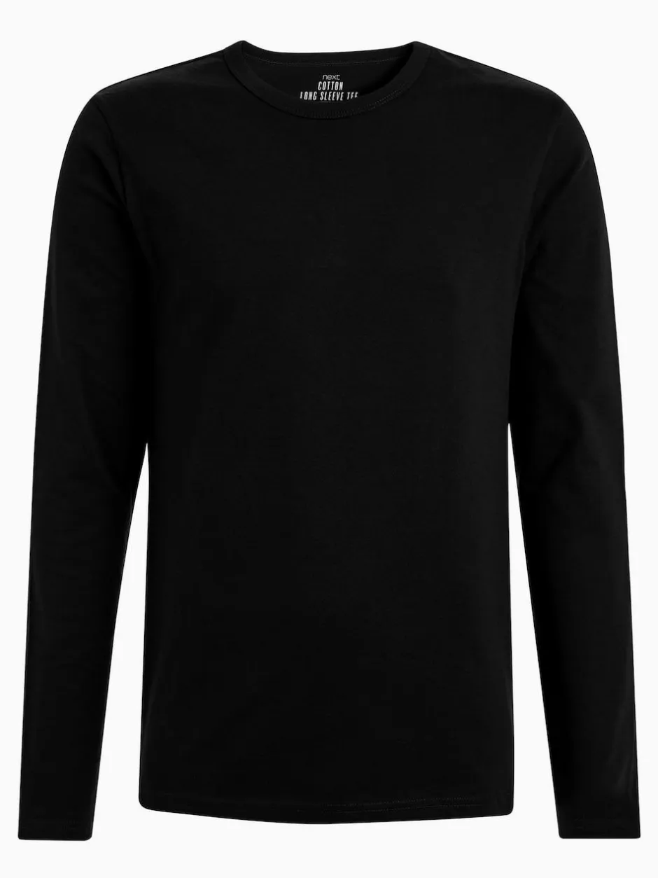 Next Long Sleeve Layering T-Shirts 5 Pack White/ Black/ Grey/ Navy Blue Online