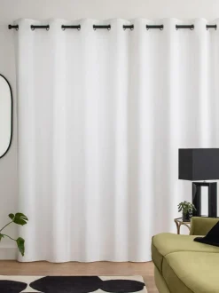 Next White Blackout/Thermal Cotton Eyelet Curtains