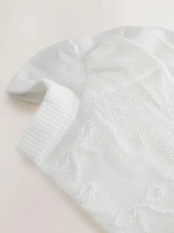 Next Trainer Socks 4 Pack White Bow Texture Best