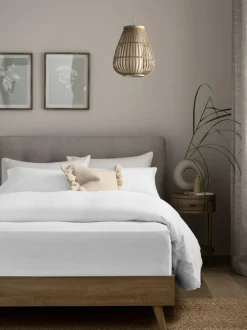 Next White Brushed Cotton Supersoft Deep Fitted Sheet Clearance
