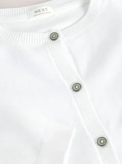 Next Button Up Cardigan 3yrs-16yrs (3mths-16yrs) White New
