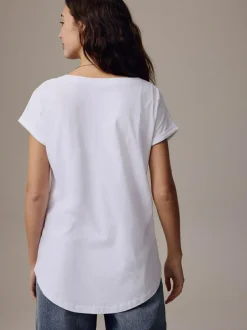 Next White Cap Sleeve T-Shirt Discount