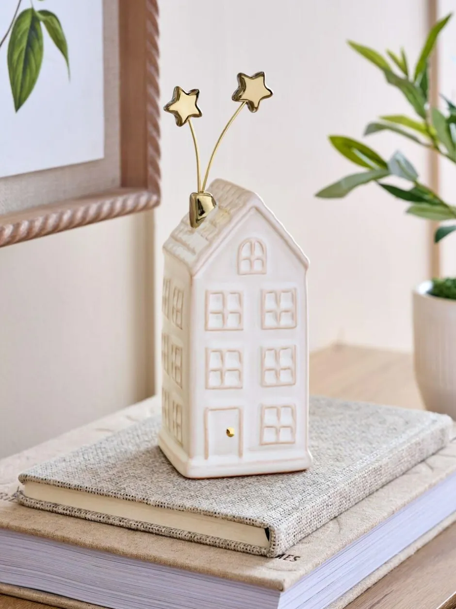 Next White Ceramic Winter House Ornament Best