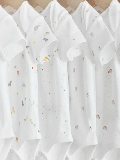 Next White Character 7 Pack Baby Short Sleeve Bodysuits Discount