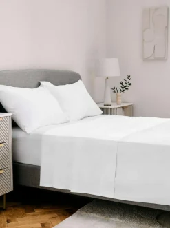 Next White Collection Luxe 400 Thread Count Egyptian Flat Cotton Sateen Sheet Hot