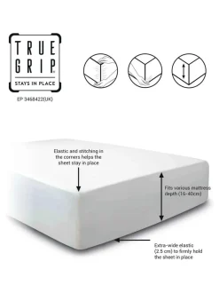 Next Collection Luxe 1000 Thread Count Sateen Extra Deep Fitted Sheet White Best