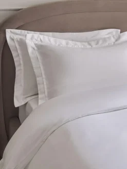 Next Collection Luxe 1000 Thread Count Sateen Oxford Luxury Duvet Cover and Pillowcase Set White Hot