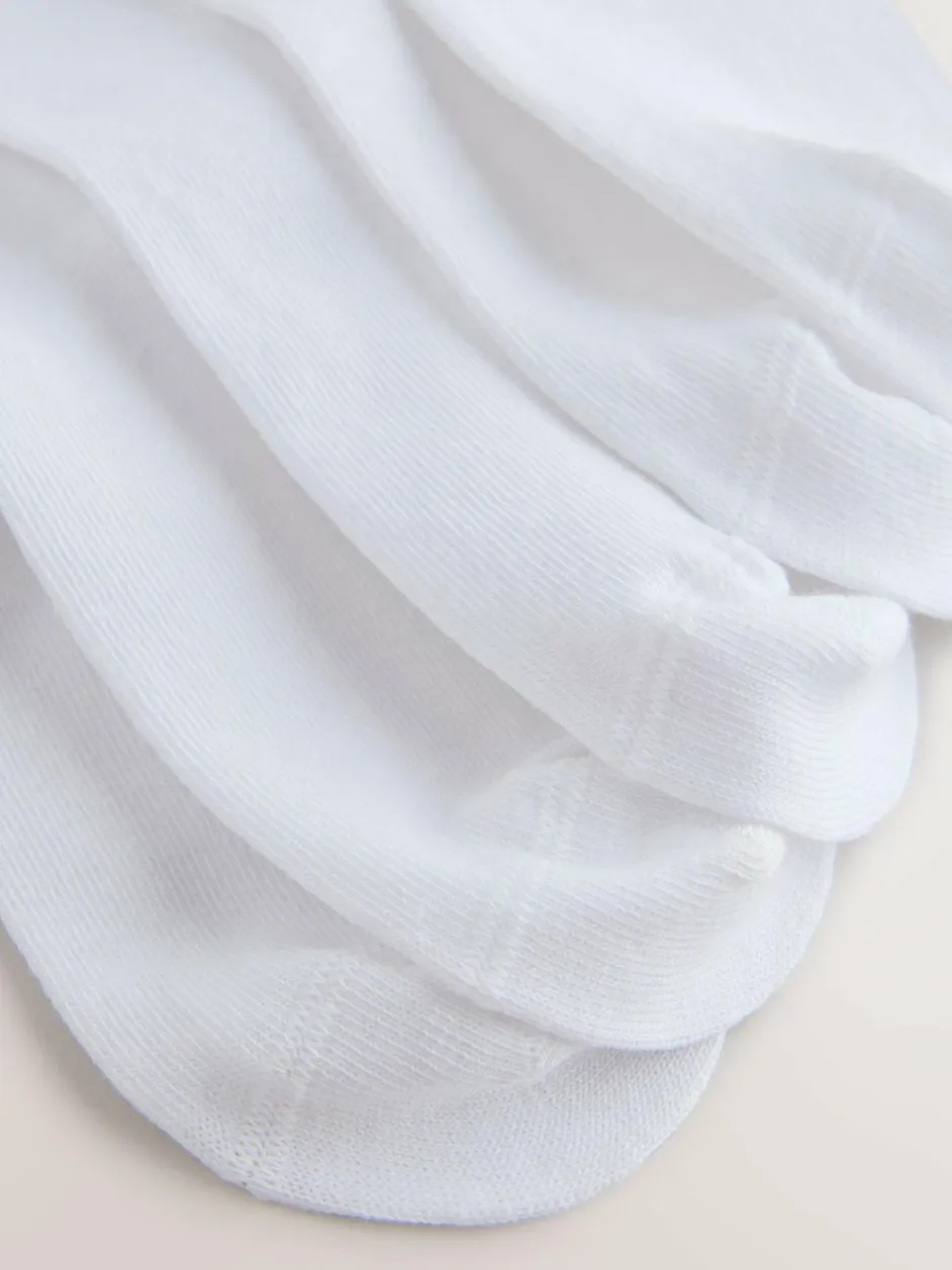 Next Cotton Rich Diamante Ankle Socks 5 Pack White