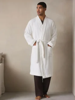 Next White Cotton Towelling Dressing Gown Best