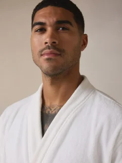 Next White Cotton Towelling Dressing Gown Best