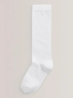Next White Diamond 3 Pack Cotton Rich Knee High School Socks Discount