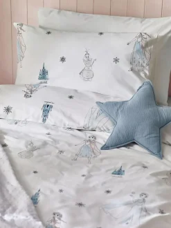 Next White Disney Frozen 100% Cotton Duvet Cover and Pillowcase Set Discount