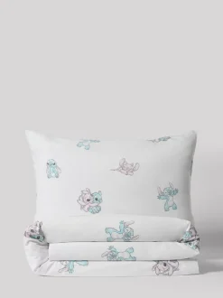 Next White Disney Lilo and Stitch 100% Cotton Duvet Cover and Pillowcase Set Discount
