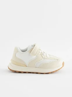 Next Elastic Lace Touch Fastening Trainers White Hot