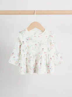 Next White Fairy Long Sleeve Frill Top And Leggings Baby 2 Piece Set (0mths-2yrs) New