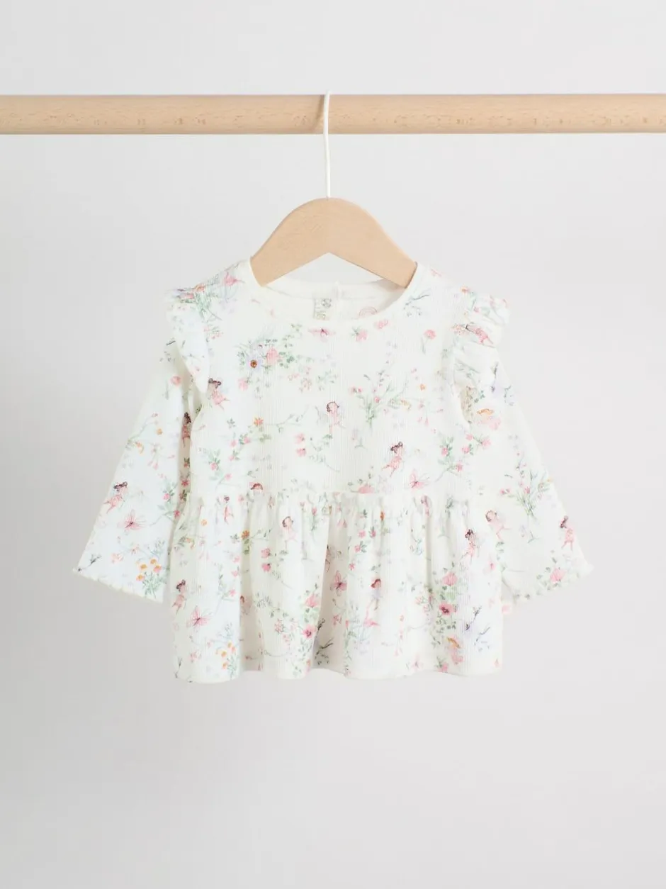 Next White Fairy Long Sleeve Frill Top And Leggings Baby 2 Piece Set (0mths-2yrs) New