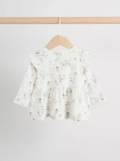 Next White Fairy Long Sleeve Frill Top And Leggings Baby 2 Piece Set (0mths-2yrs) New