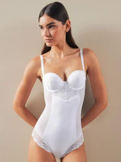 Next Firm Tummy Control Cupped Lace Body White Sale