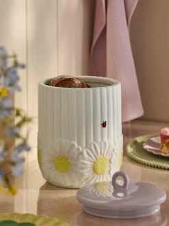 Next White Floral Ceramic Bread Bin Online