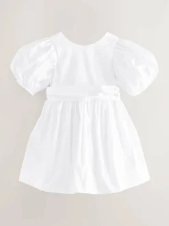 Next Flower Girl Taffeta Bow Dress (3mths-8yrs) White Clearance