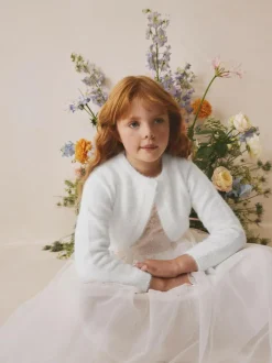 Next Fluffy Occasion Shrug (12mths-16yrs) White Best