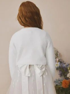 Next Fluffy Occasion Shrug (12mths-16yrs) White Best