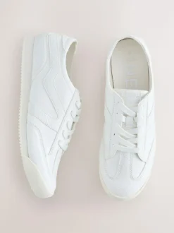 Next Forever Comfort® Slimeline Side Stripe Lace Up Trainers White Hot