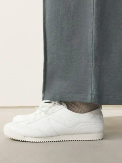 Next Forever Comfort® Slimeline Side Stripe Lace Up Trainers White Hot