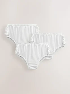 Next Baby Jersey Knickers 3 Pack (0mths-2yrs) White Frill Outlet