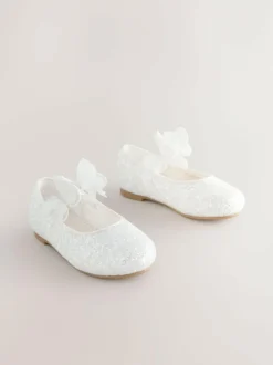 Next Glitter Butterfly Strap Occasion Shoes White Online