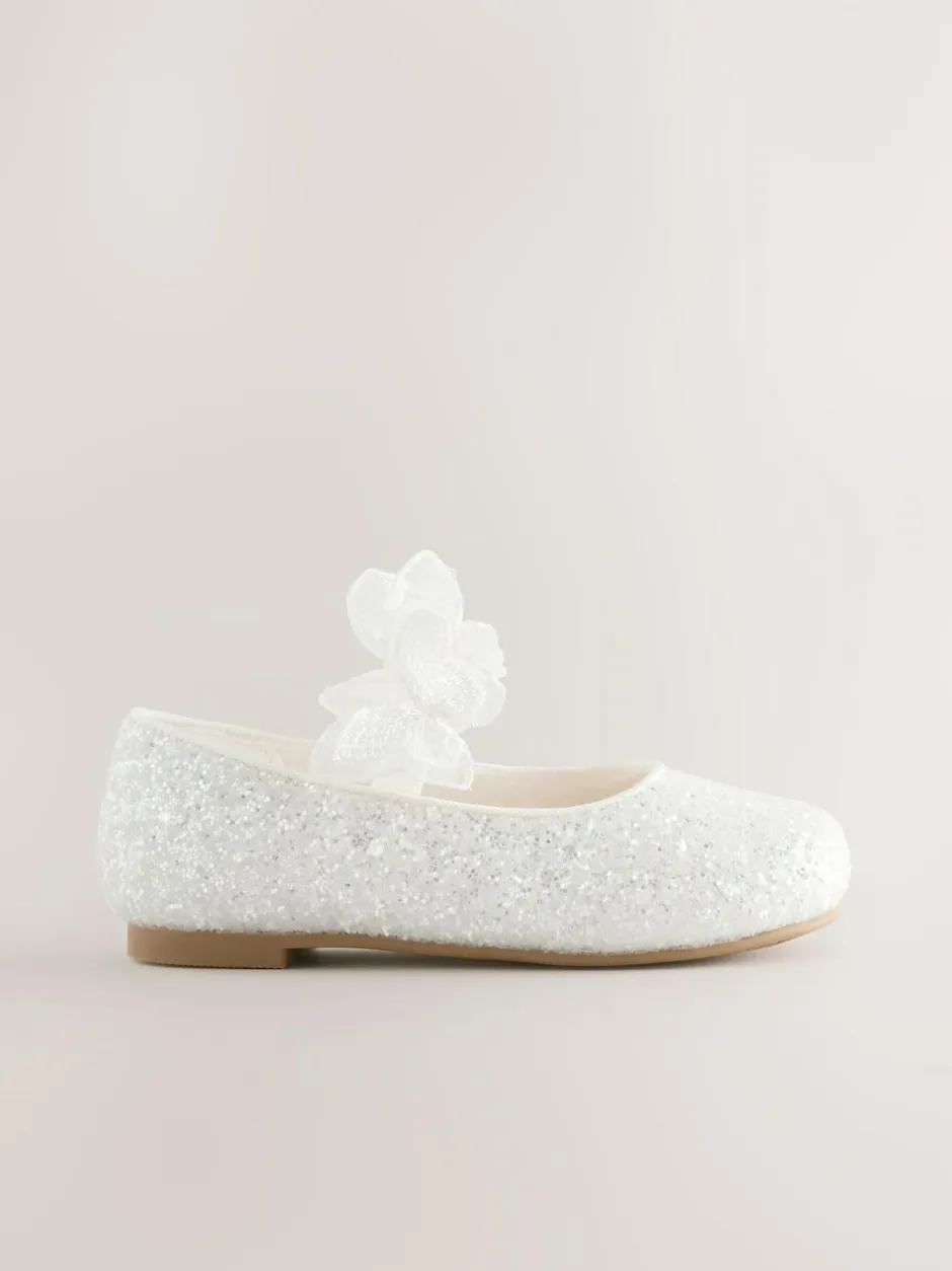 Next Glitter Butterfly Strap Occasion Shoes White Online
