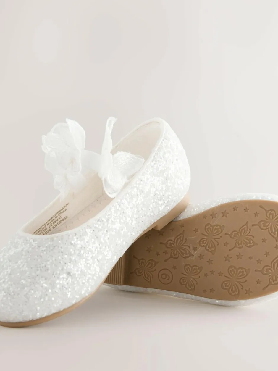 Next Glitter Butterfly Strap Occasion Shoes White Online