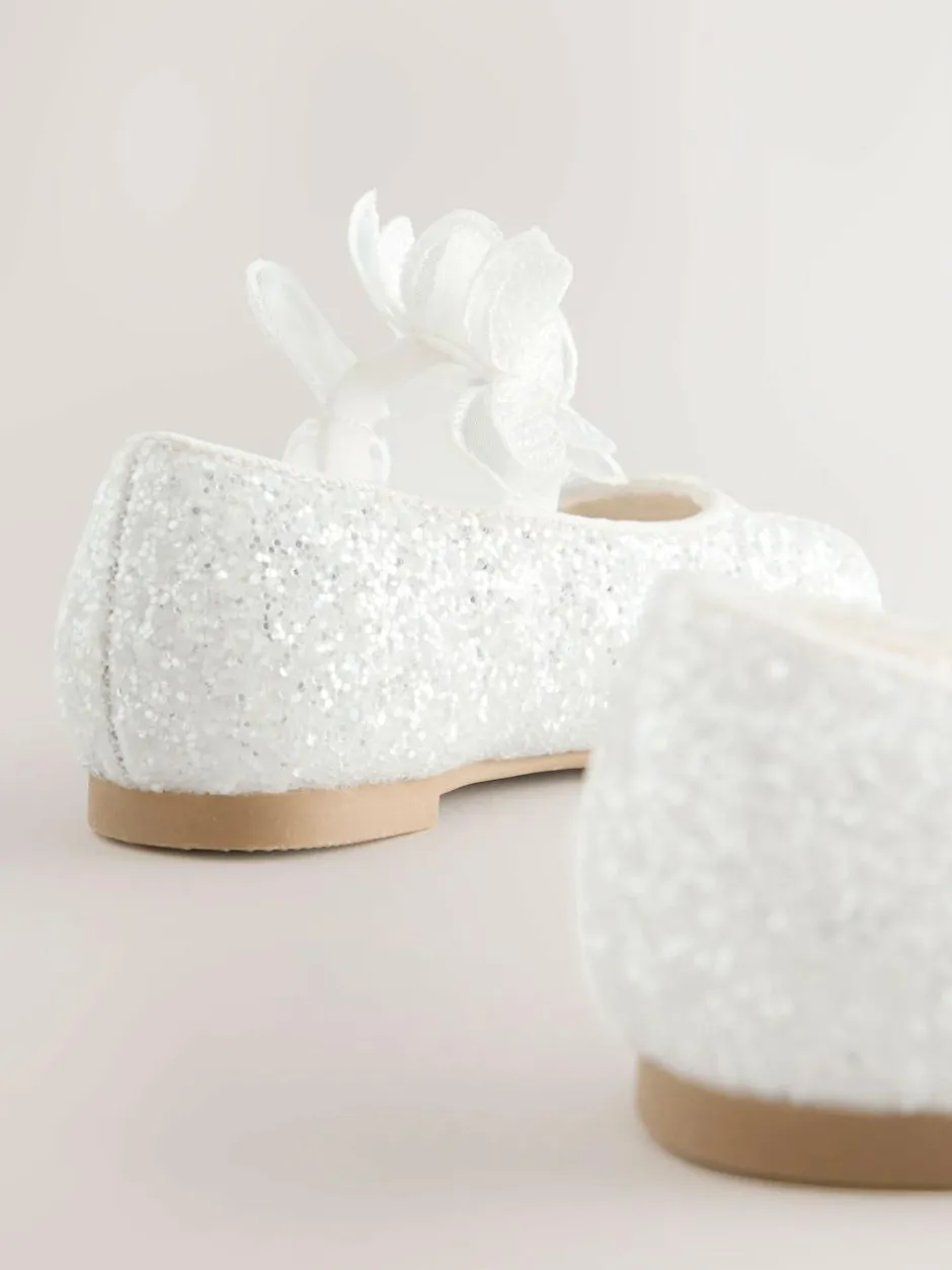 Next Glitter Butterfly Strap Occasion Shoes White Online