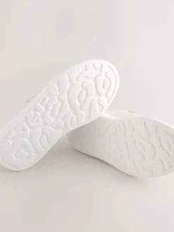 Next Lace Up Trainers White Glitter New
