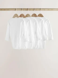 Next White Hip Dysplasia Baby Long Sleeve Bodysuits 5 Pack Online